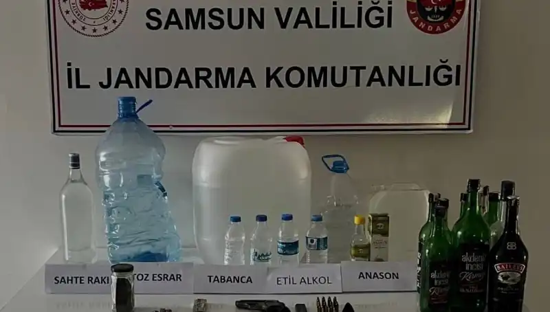 Samsun'da Sahte İçki Operasyonunda Litrelerce Ürün Ele Geçirildi!