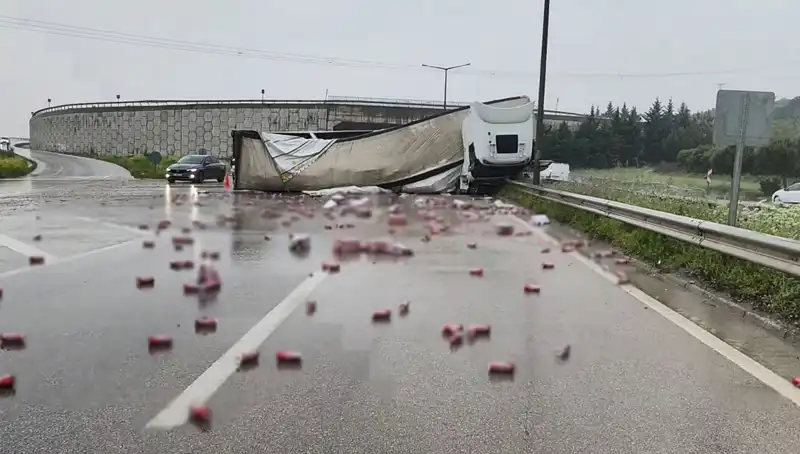 TIR Devrildi, Yolda İçki Şöleni: Tepkiler Çığ Gibi Büyüdü!