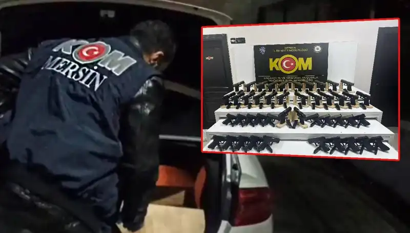 Mersin'de Ele Geçirilen Otomobil Deposu Aslında Silah İle Dolu Çıktı!