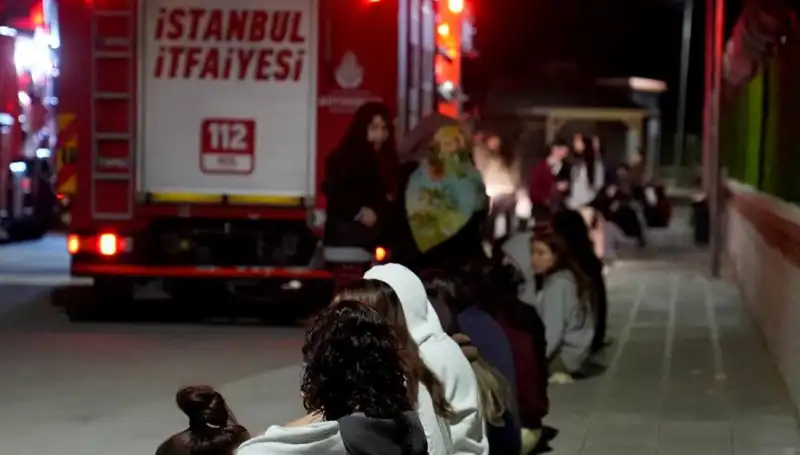 2500 Kişilik Kız Öğrenci Yurdunun Yangını Panik Yarattı