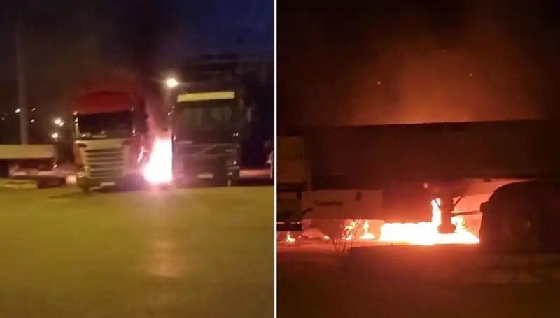 Park Halindeki Tırlara Eş Zamanlı Ateş Açıldı: Olayın Perde Arkası Ne?