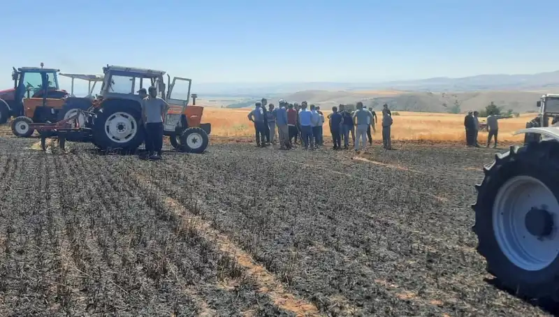 Yozgat'ta 100 Dönüm Tarım Alanı Yangında Kül Oldu