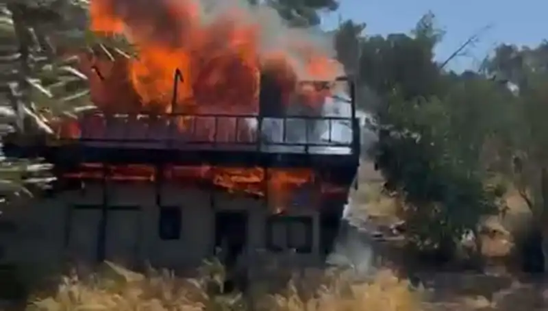Bodrum'daki Yangın Panik Yarattı, Ekipler Seferber Oldu